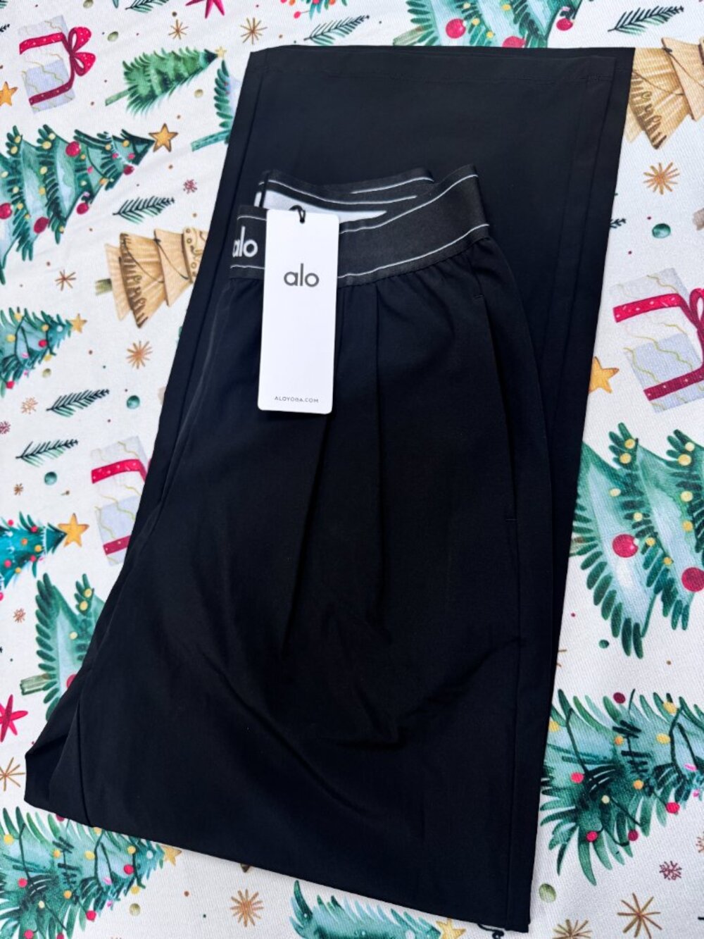 Bestseller😍ALO Yoga Suit Up Trouser Black Clean Girl Wide Leg Pants | 30” NWT - Picture 5 of 8